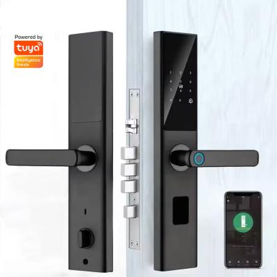 中国 Glomarket Tuya Smart WiFi Digital Door Lock Code RFID IC Card Smartphone App Unlock Biometric Fingerprint Smart Lock 販売のため