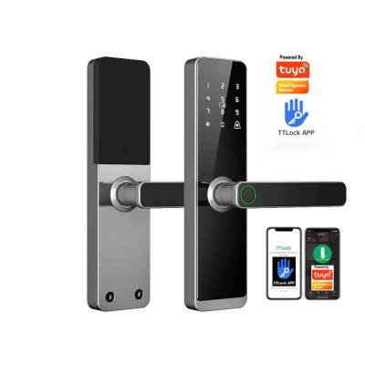 China Glomarket Wholesale Factory Price Intelligent Fingerprint Handle Lock Keyless Digital Hotel Tuya App Smart Digital Door Lock Te koop