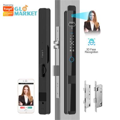 China Glomarket Tuya 3d Face Cerradura Inteligente Automatic Electric Wifi Camera Fingerprint Digital Smart Door Lock en venta