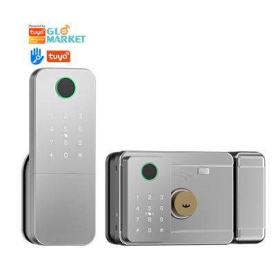 Cina Glomarket Outdoor Electronic Smart Fingerprint Password Blocco digitale Tuya Ttlock Blocco smart porta in vendita