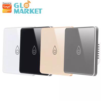 China Glomarket Tuya Smart Glass Touch Button Wifi Smart Boiler Switch Alexa Voice Control EU Standard Water Heater Switch for sale