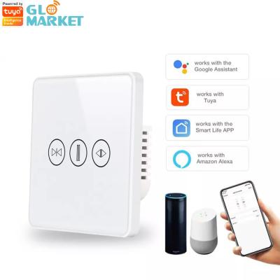 China Smart Curtain Switch WiFi/Zigbee Voice Control Google Assistant Smart EU Standard Touch Screen Switch APP Garage Door Switch for sale