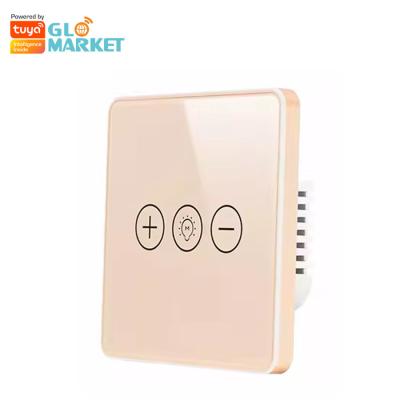 China Glomarket Tuya Wifi Smart Switch Wireless Glass Crystal Panel Touch Wall Smart Switch Dimmer Wi-fi Light For Smart Home for sale