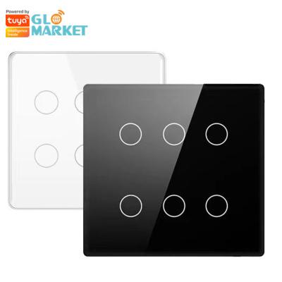 China Glomarket Smart Wifi Brazilië 118*124 Switch Werken met Google Alexa Assistant Tuya Smart Light Switch voor thuis Te koop