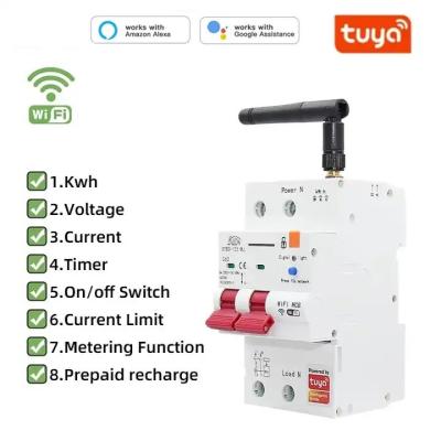 China Glomarket Interruptor de circuito Wifi Smart Switch Tuya Smart 1p 2p 3p 4p Sistema de hogar inteligente Circuito eléctrico 4P MCB Interruptor inteligente en venta