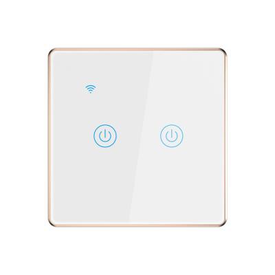 Chine 2 Gang EU UK Standard Nouveau produit Single Fire Zero Fire General Relay Wall Switch Smart Touch Switch à vendre