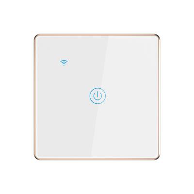 China OEM New Product EU UK Standard Wifi Touch Aluminum Frame Smart Wifi Home Tuya Smart Switch for sale