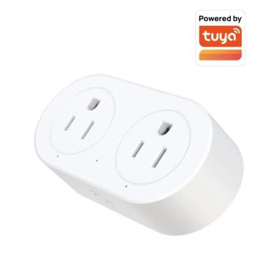 China PC ABS 2 Gang Smart Socket 10A 240V Smart Plug Socket ETL Approval for sale