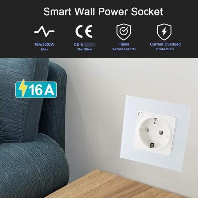 China Wand-Ausgang Google Alexa App EU Standard-intelligenter des Stecker-16A Sockel-2.4GHz Wifi zu verkaufen