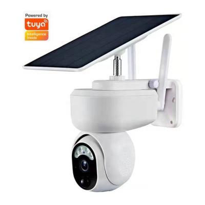 Cina Tuya Outdoor Solar CCTV Camera 1080p Full HD Impermeabile PIR Motion Detection Telecamera PTZ in vendita