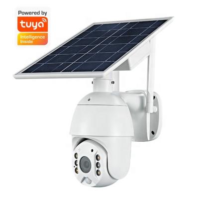 China Tuya Security Smart Home IP66 Impermeable 1080P Full HD Detección PIR Cámara solar PTZ en venta