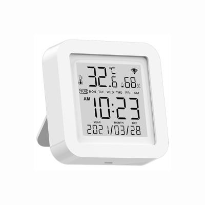 China Sensor elegante de la alarma del sensor de la temperatura y de la humedad de DC5V 1A Tuya Wifi en venta