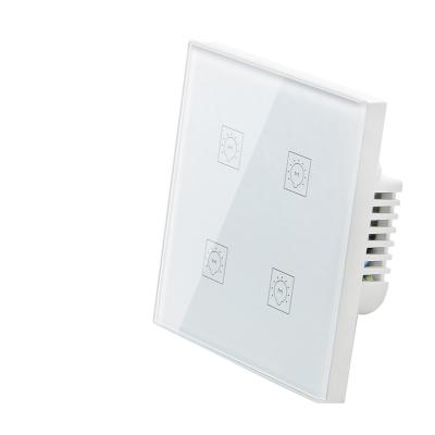 China Glomarket Tuya 4 Gang Zigbee Wall Smart Switch With Neutral Touch  Wireless Panel Light Inteligente Electric Switch for sale