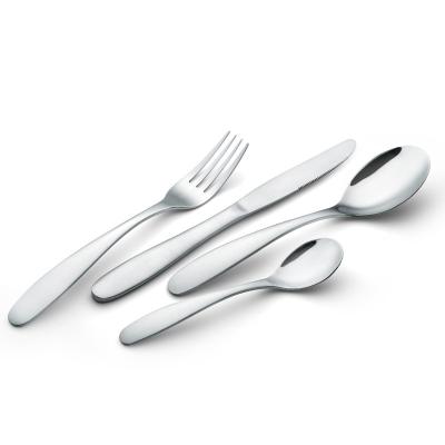 China Sustainable Nordic Tableware Household Stainless Steel Cutlery Teaspoon Knife and Fork Set for sale