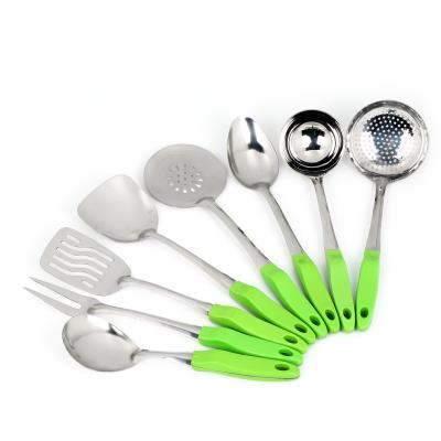 China Sustainable Kitchen Accessories Cooking Tools Kitchen Utensils Kitchen Utensils Soft Silicone Handle for sale