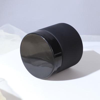 China High Quality Cosmetic Container 60ml Black Plastic Pet Cream Jar Face Cream Plastic Containers With Lids for sale