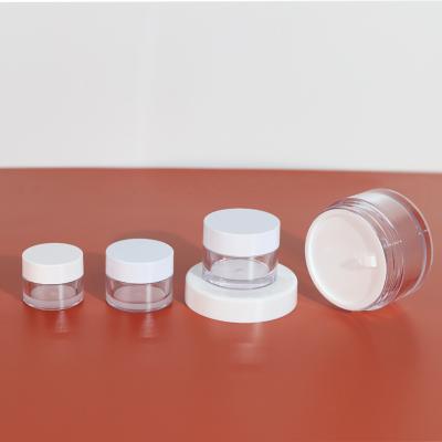 China 5g 10g 15g Cosmetic Jar Custom Sample Logo Skincare Cream Container ABS Small Frosted Cosmetic Jar for sale