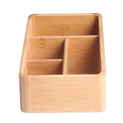 China Wholesale custom folding eco-friendly bamboo reusable desk other storage boxes&bins for home and office for sale