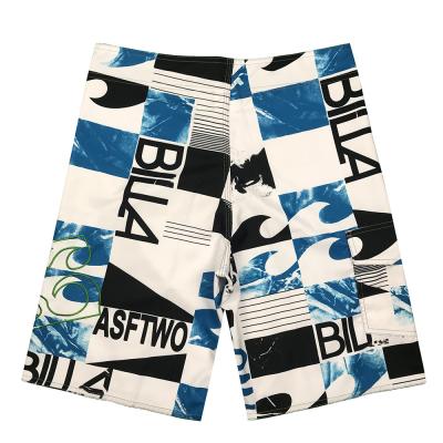 China Wholesale Breathable Patchwork Letter Printed Quick-drying Surf Beach Shorts For Men for sale