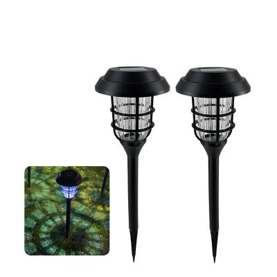 China Solar Garden Ground Lights Upgraded Outdoor Waterproof Blue Solar Garden Pathway Lights for Garden for sale