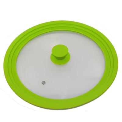 China High quality viable 12-36cm food grade silicon jar cover in cookware parts tempered glass jar cover for sale