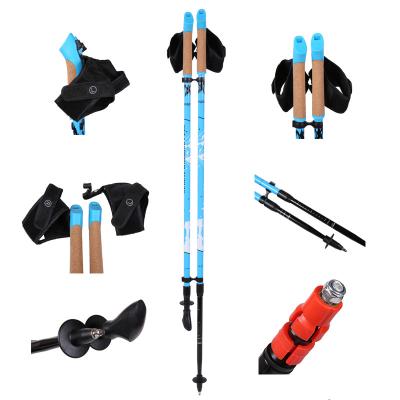 China 2020AQD Hot Sale Carbon Fiber Cork Nordic Walking Poles Telescopic Trekking Poles For Outdoor Sports for sale