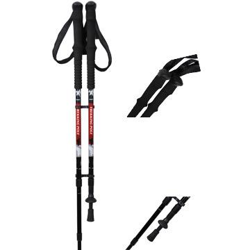 China Durable 6060/7075/carbon fiber three sections adjustable alum walking stick, nordi pole trekking walking pole for sale