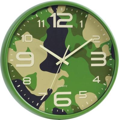 China Southeast Asia 16 inch cheaper price round plastic military advertising wall clock for sale