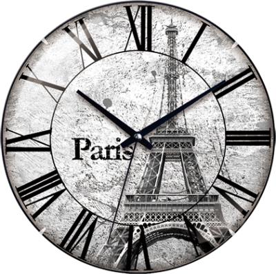 China Beautiful WH-6772 Paris American Style Eiffel Tower Picture Wall Clock for sale