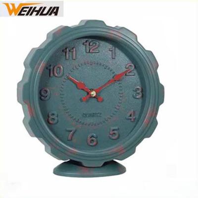 China Europe Retro Mini POS Custom Antique Small House Decorative Clock for sale