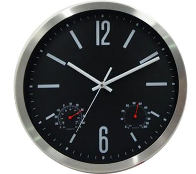 China Antique Style 12 Inch Metal Aluminum Sight Silver Wall Clock For Living Room for sale