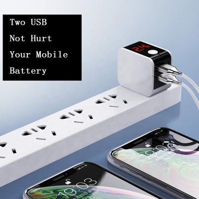 China Commercial Factory Dual USB Port Travel Fast Charger, Flame Retardant Multiple Protection Multi USB Charger With LED In Stock for sale