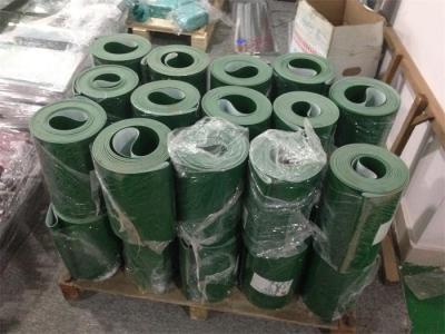 China Sistema de transportador de correa verde de PVC de la prueba de aceite con el marco de aluminio ajustable en venta