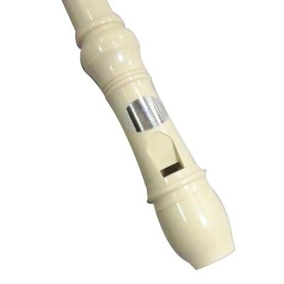 China Educational Toy 8 Hole Ivory Color Plastic Recorder Groove For Kids With Blister Packing for sale