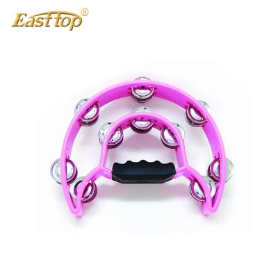 China New design stainless steel clink ABS double round iron+ABS tambourine with high quality for sale