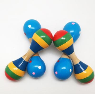 China Toy Wholesale Educational Colorful Toy Wooden Maracas For Kids for sale