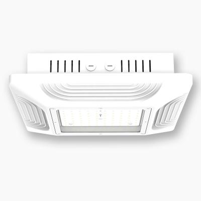 China Hotel ETL DLC 140 Watt White Integrated Gas Station Lamp LED Flushmount Canopy Light for sale