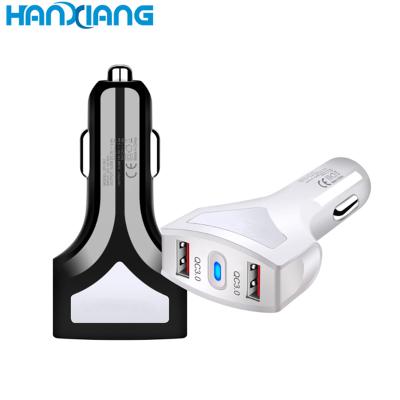 China Dual QC3.0 Ports New Product Ideas 2021 5V 3.4A Portable Fast Dual Battery QC3.0 USB Smart Car Charger For Phone for sale