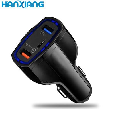 China With QC 3.0 Key Port Hot Products Invention Technology 2021 Electronic Accessories Phone QC3.0 Type C Fast Car Charger For Iphone, For Samsung for sale