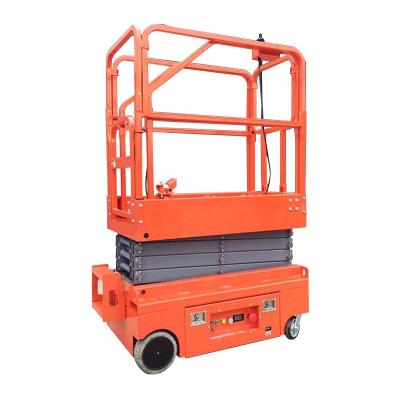 China Small Hotels 4.8 6m Self Propelled Scissor Man Lift Electric Lifts For Repair for sale