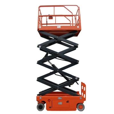 China Hotels 6m 8m Man 10m Electric Mobile Lift Aerial Self Propelled Scissor Lift for sale