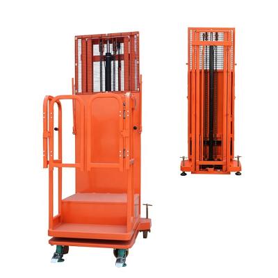 China Hotels Hydraulic Platform Lift Goods Picking And Stacking Machine Mobile Order Picker for sale