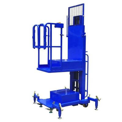 China Hotels 4.5m Hydraulic Goods Lift Lift Platform Stacking Electric Order Picker for sale