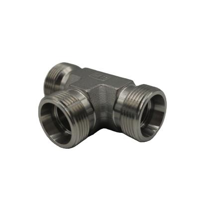 China Construction Stainless Steel Hydraulic Elbow Adapters Hose Male Fittings And Female Hydraulic Tee Fittings for sale