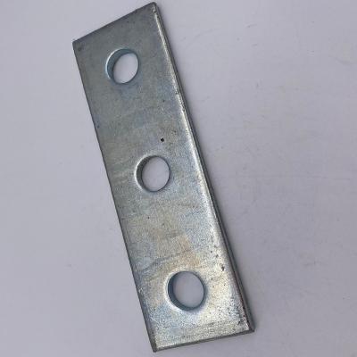 China Construction Area Three Hloes Channel Plate Plated Brackets Custom Bracket Size Iron Standard 0.36kg 100pcs NC On Single Side; ZHE OEM Customized for sale