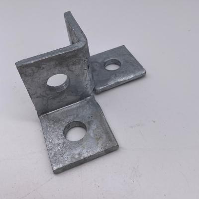 China Construction Area Four Hole Angle Bead For Seismic Props Support And Hangers Chevron Triangle Bracket Iron 10--30 Days Custtomized for sale