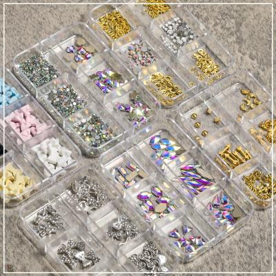 China Glossy Mix Resin 3D Gold Butterfly For Nail Art Decoration for sale