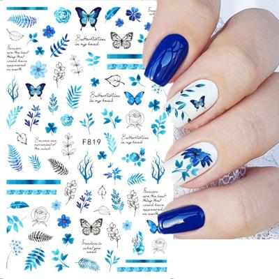 China Easy apply 3D flower and bird nail sticker winter hot sale for sale