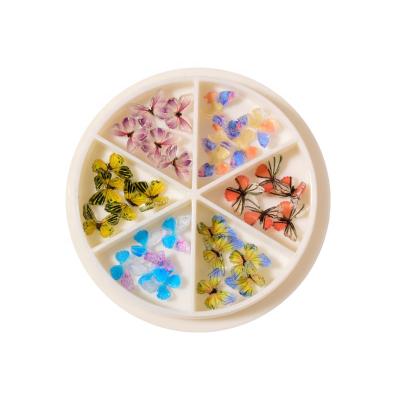 China Fashionable Nail Art Decoration of 3D Mini Mix Color Acrylic Butterfly Designs for sale