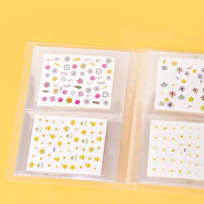 China Easy apply nail art sticker storage wholesale convenient book can hold 80 nail art stickers for showing for sale